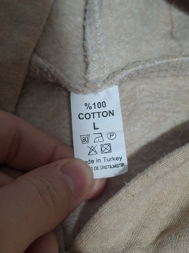 Bej Kapüşonlu Kadın Sweatshirt - Görsel 4