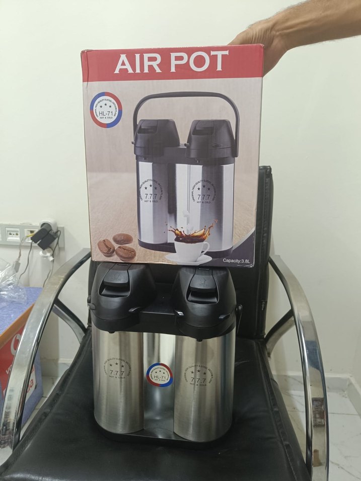 Gri Çift Bölmeli Çelik Termos HL-71 - Görsel 3