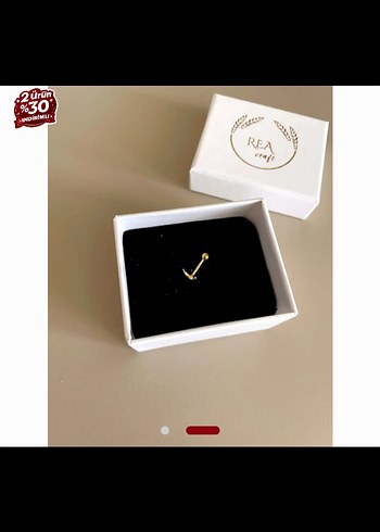 925 ayar gümüş ay piercing - Görsel 2