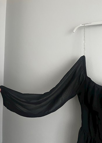 Siyah Mini Goth Elbise Düğmeli - Görsel 4