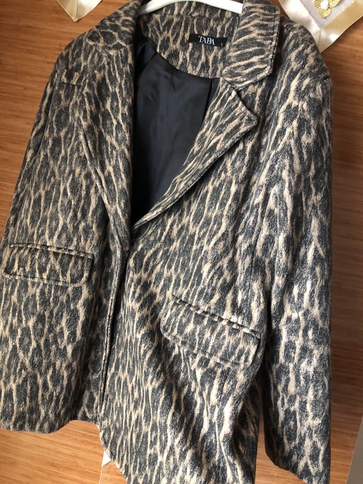 Kahverengi Yılan Desenli Kadın Midi Kaban - Görsel 2