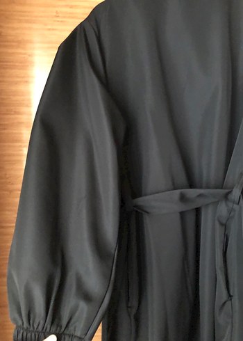 Siyah Salaş Kadın Uzun Kaban - Görsel 3