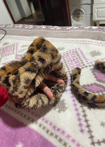 Kahverengi Leopar Desenli Kedi Aksesuar Seti - Görsel 3