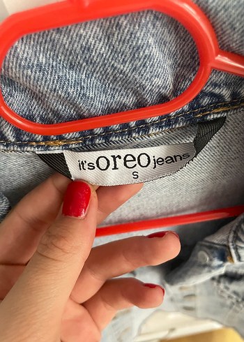 s Beden Gri Kısa Bol Kesim Denim Ceket