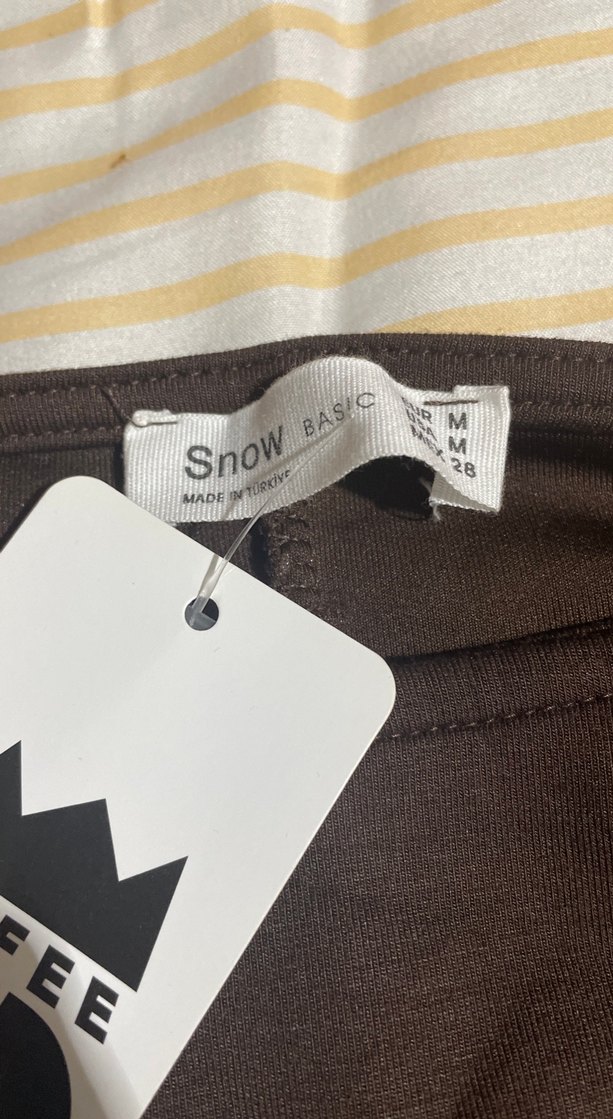 Kahverengi Uzun Kollu Crop kayık yaka - Görsel 4