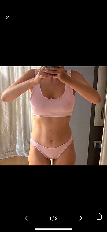 Pembe bikini takımı small beden