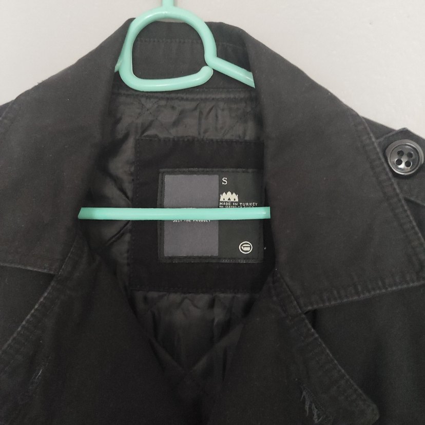 Siyah Erkek Düğmeli Trençkot - Görsel 5