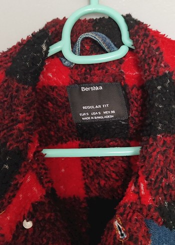 Bershka Düğmeli Mavi Denim Ceket - Görsel 5