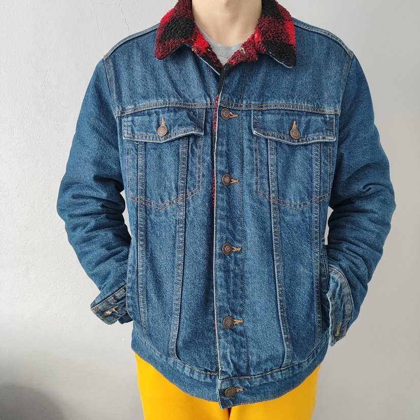 Bershka Düğmeli Mavi Denim Ceket - Görsel 2