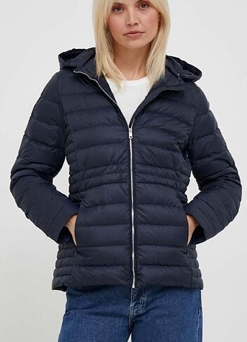 Tommy hilfiger kuş tüyü çıkarılabilir kapüşonlu mont 