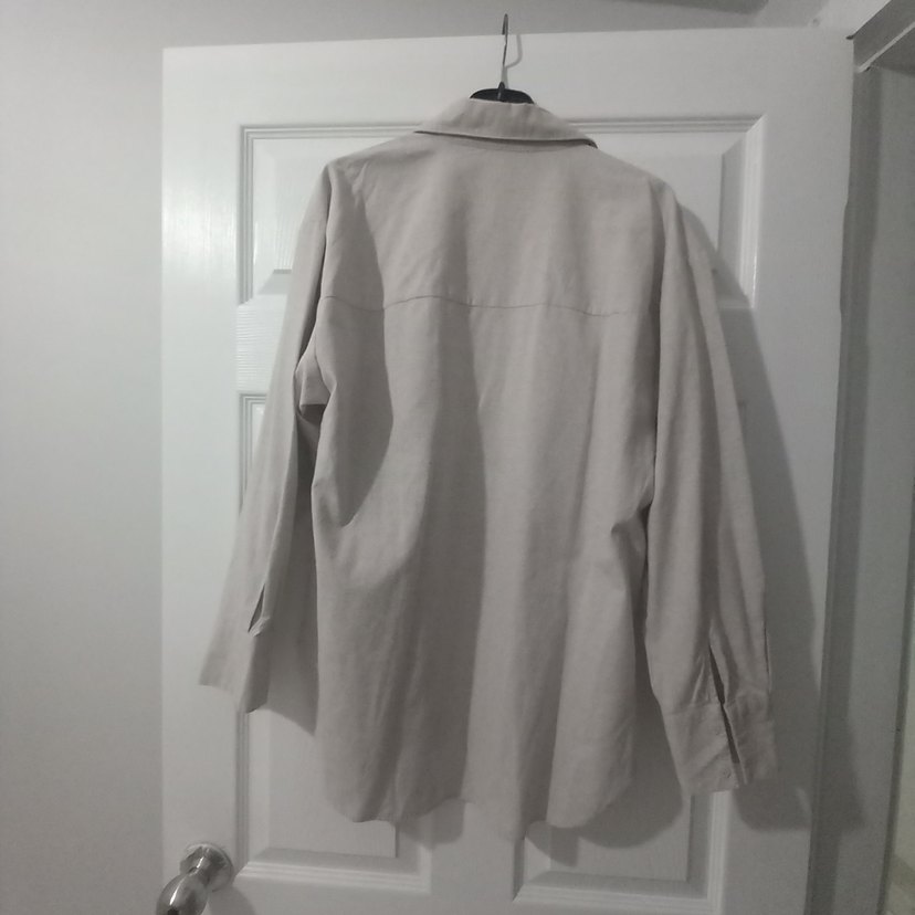 pamuklu Keten Kadın Gömlek - Görsel 5