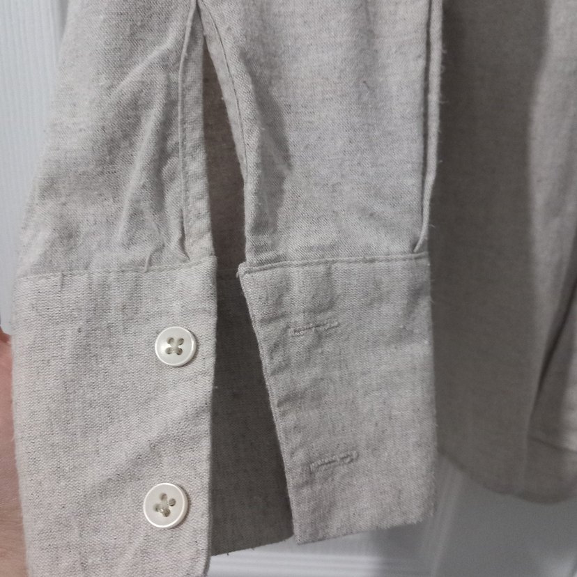 pamuklu Keten Kadın Gömlek - Görsel 4