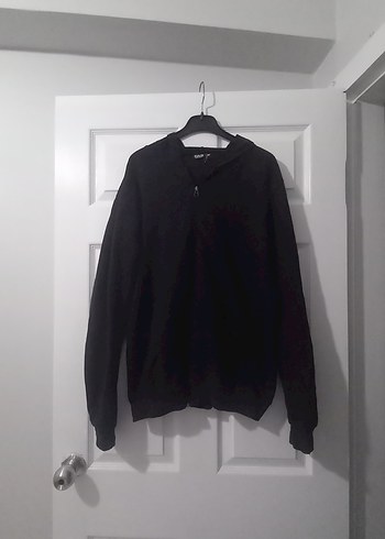 Siyah ve lacivert  Fermuarlı Erkek Polar Sweatshirt - Görsel 5