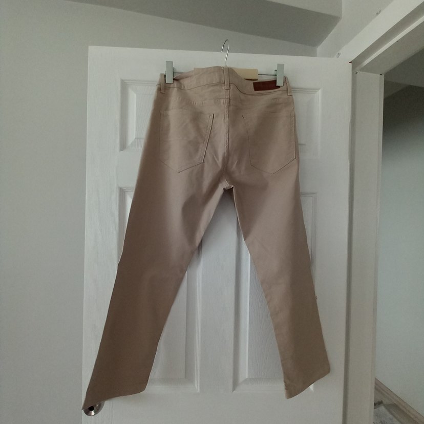 Bej Keten erkek Pantolon - Görsel 3