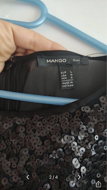 Mango Mango payet sırt detaylı elbise