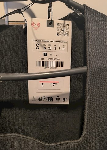 Zara Siyah Midi Fitilli Kadın Mayo Tarz Üst