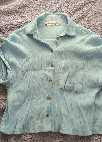 Crop gömlek bluz - Görsel 4