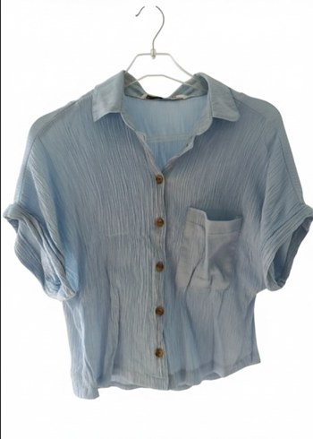 Crop gömlek bluz - Görsel 2