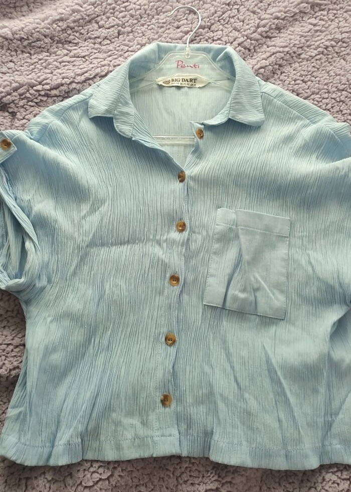 Crop gömlek bluz - Görsel 4