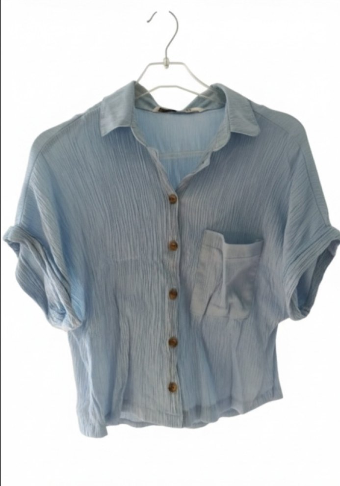 Crop gömlek bluz - Görsel 2