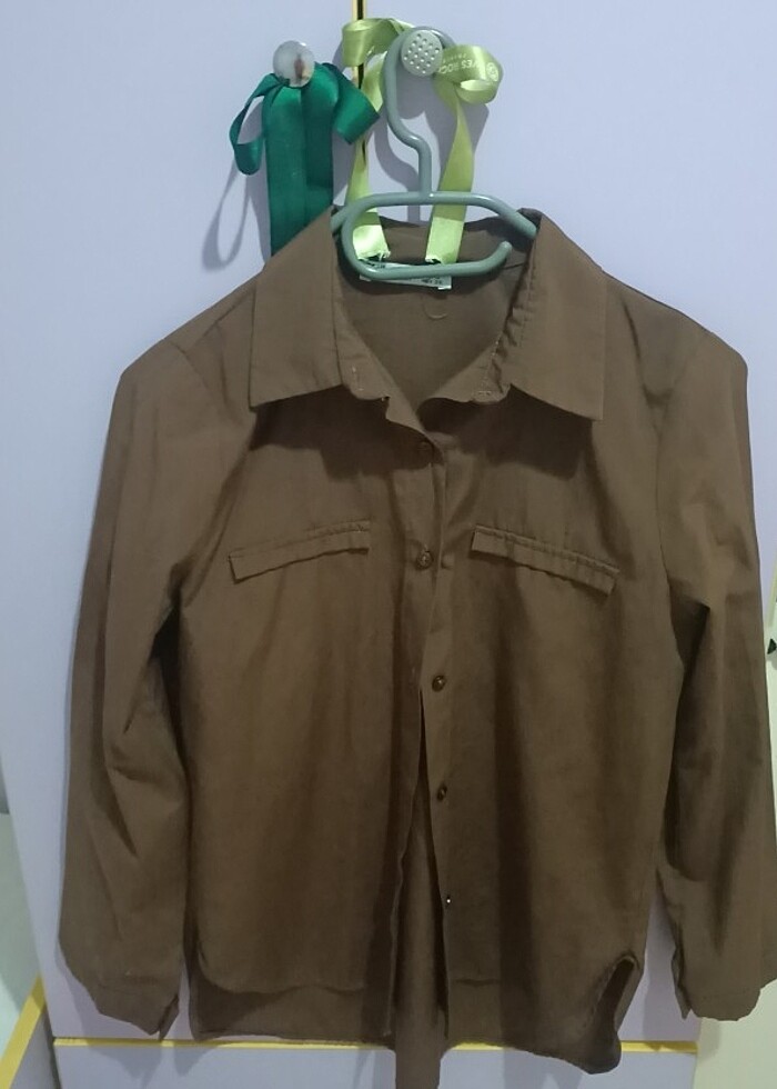 Kahverengi gömlek - Görsel 2