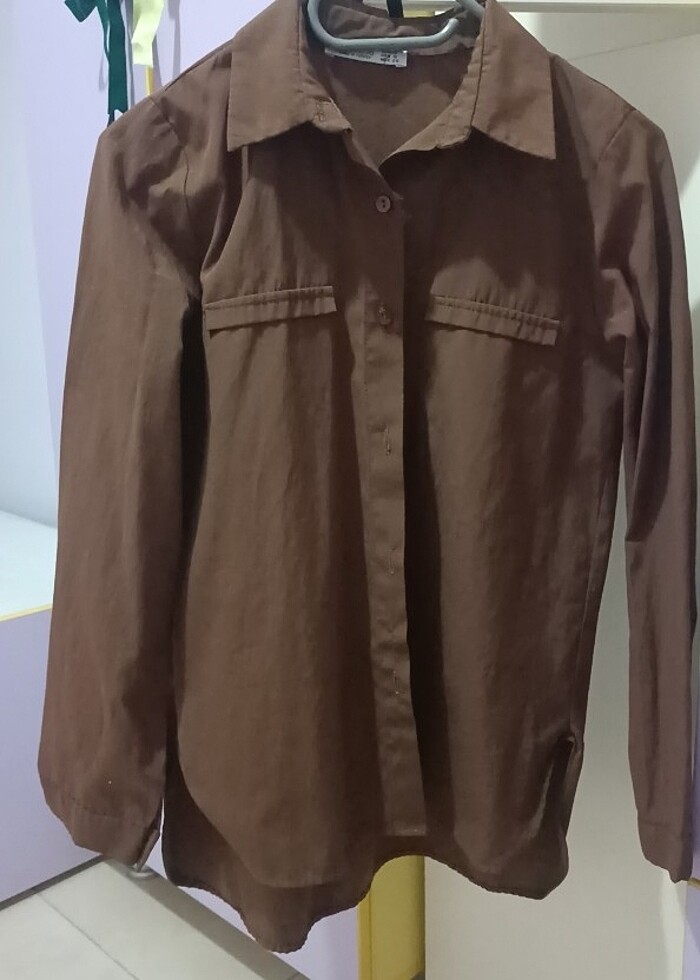Kahverengi gömlek - Görsel 4