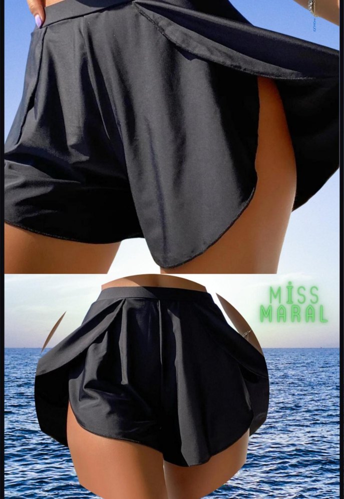 Kadın Deniz Havuz Şortu Etek Görünümlü - Görsel 5