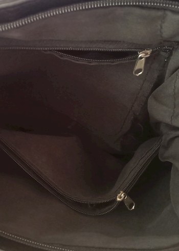 Klasik, Siyah, Taş Detaylı, Gotik, İçi Geniş Deri Vintage Çanta - Görsel 4