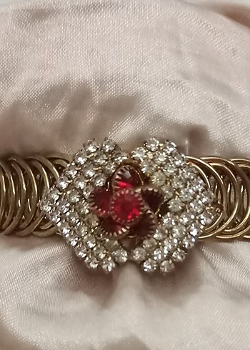 Taşlı Balık Sırtı Vintage Otantik Kadın Bileklik/Bilezik - Görsel 2