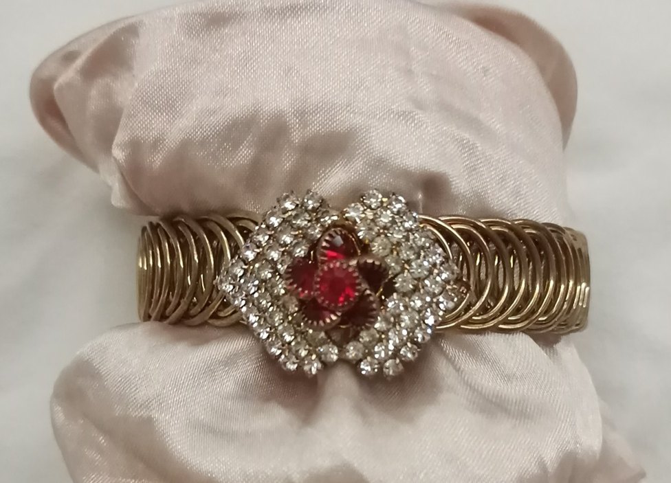 Taşlı Balık Sırtı Vintage Otantik Kadın Bileklik/Bilezik - Görsel 2