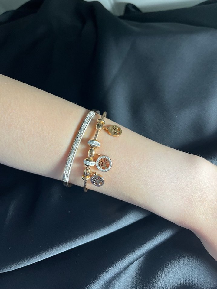 Minimalist Altın Renk Boncuklu Bileklik - Görsel 2