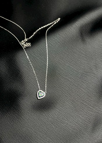 Renkli Zincir Detaylı Midi Kolye - Görsel 3