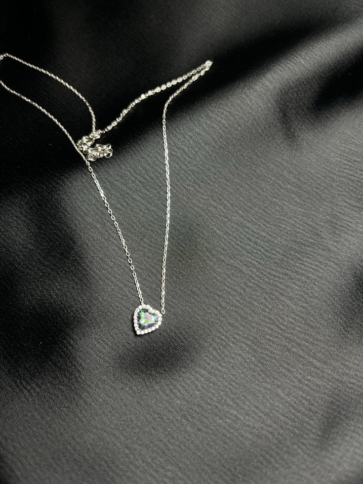 Renkli Zincir Detaylı Midi Kolye - Görsel 3