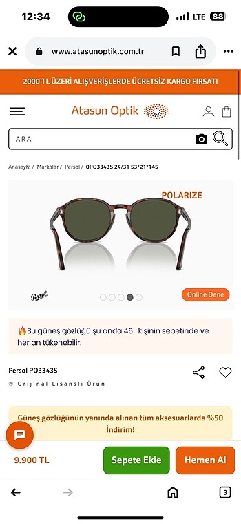 Persol Güneş gözlüğü