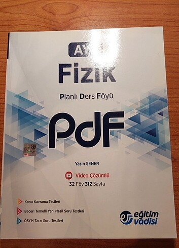 Eğitim Vadisi - AYT Fizik Planlı Ders Föyü