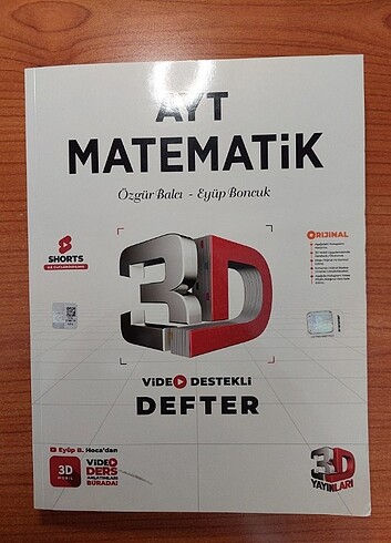 3D Yayınları- AYT Matematik Video Destekli Defter ( Eyüp B. )