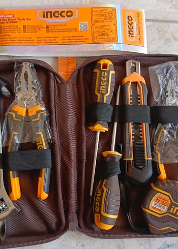 9 PCS'li incco marka kaliteli alet takım çanta takımı seti