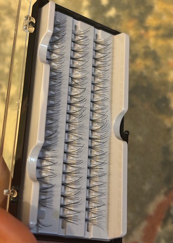 Siyah Renkli Gri Takma Kirpik Seti - Görsel 2