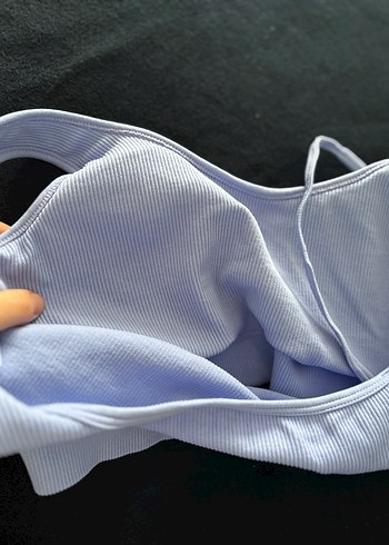l Beden Mor Asimetrik Askılı Mini Bralet crop büstiyer