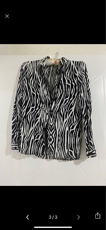 Zebra desenli bayan gömlek