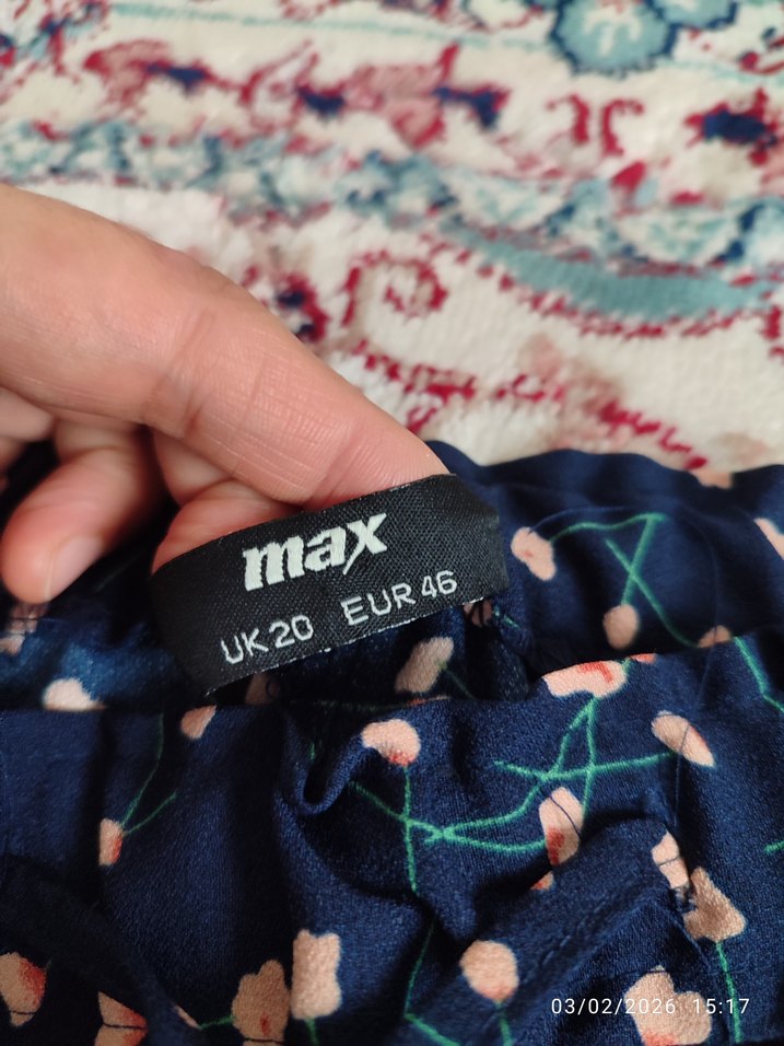 Kadın Çok Renkli Bağcıklı Kumaş Pantolon - Görsel 3