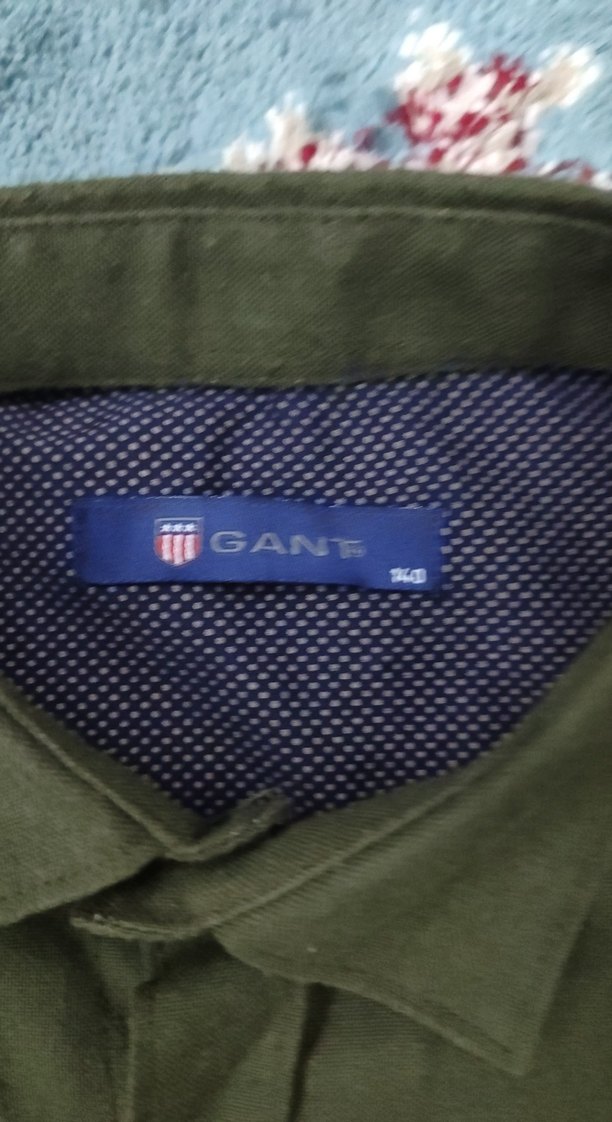 Erkek Haki Düğmeli Uzun Kollu Gömlek - Görsel 3