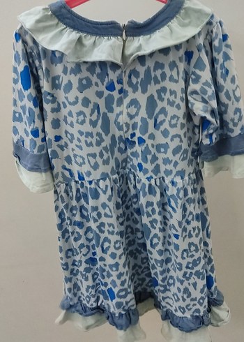 fırfırlı pamuklu elbise - Görsel 2