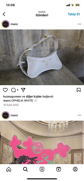  Beden beyaz Renk Manc canta