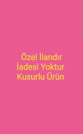 özel ilandır