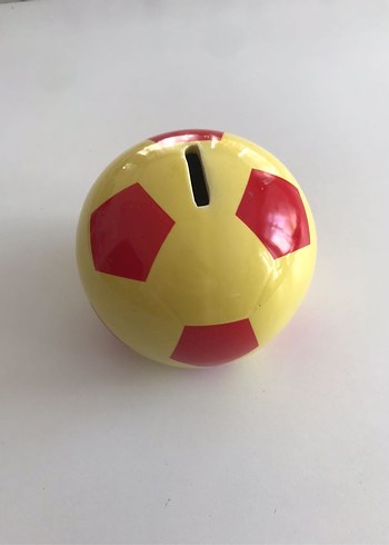 Sarı Kırmızı Desenli Top Kumbara