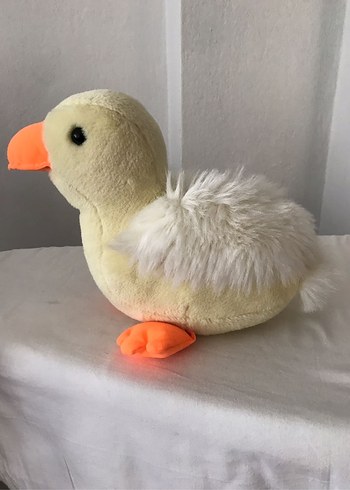Renkli Detaylı Beyaz Peluş Ördek Oyuncak - Görsel 3