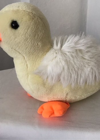 Renkli Detaylı Beyaz Peluş Ördek Oyuncak - Görsel 2