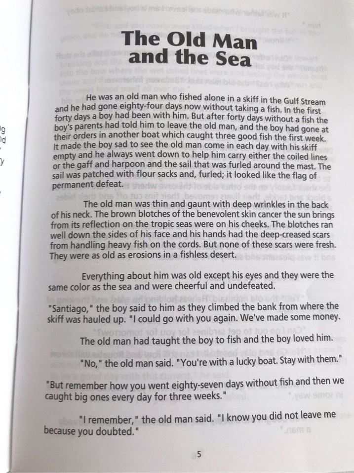 Ernest Hemingway - The Old Man and the Sea Kitabı - Görsel 2