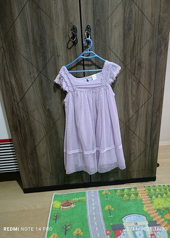 Mor Dantelli Bohem Kız Elbisesi - Görsel 2